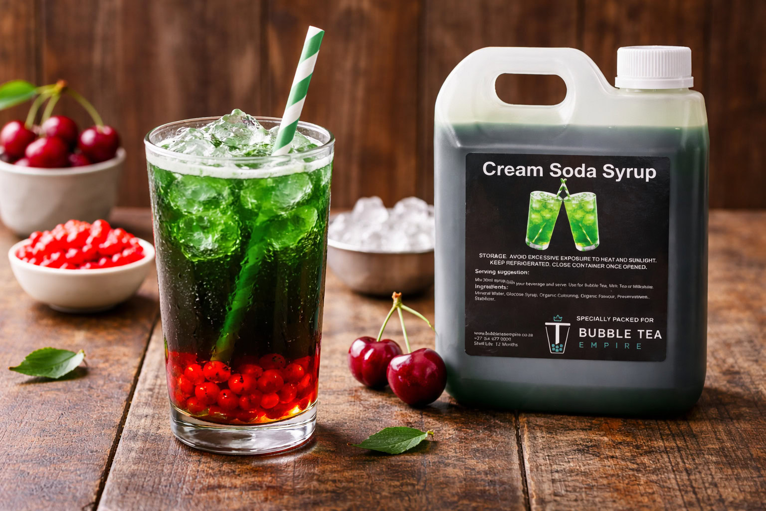 Cream Soda with Cherry Popping Boba Recipe