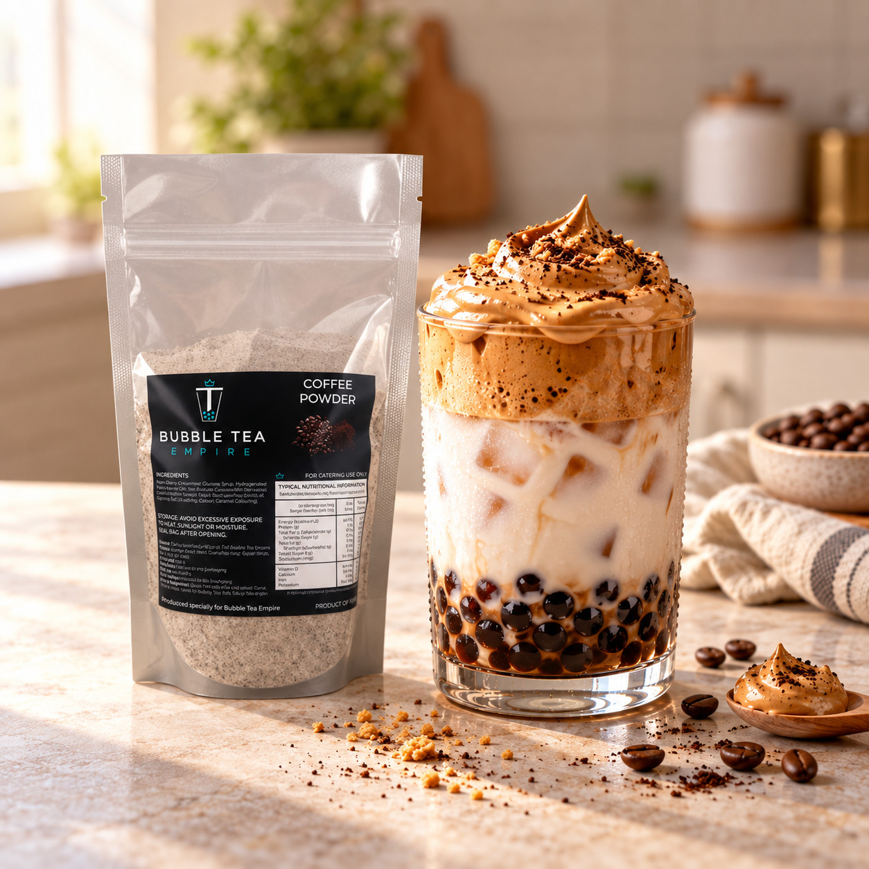 Dalgona Coffee with Coffee milk powder