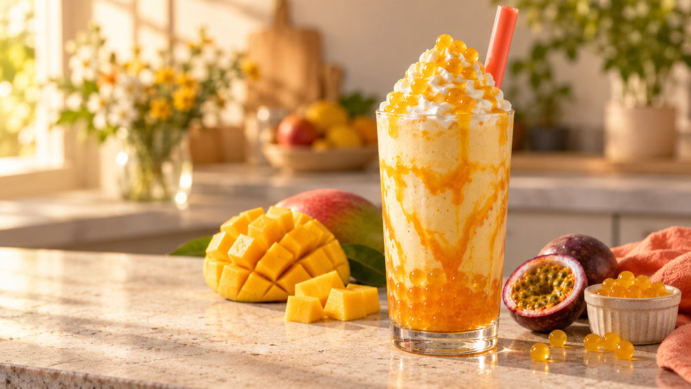 Passion Fruit and Mango Milkshake