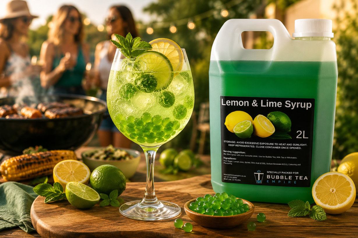 Lemon & Lime with Apple Popping boba