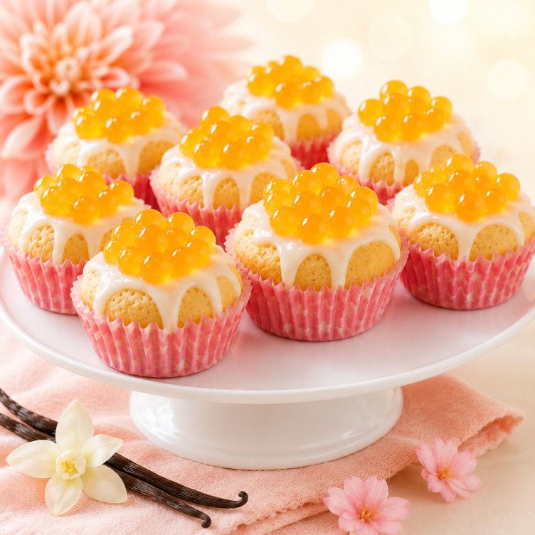 Little Cream Mango Kiss Cakes
