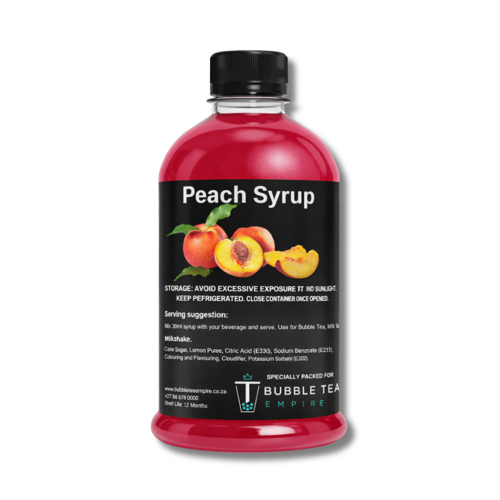 Peach Syrup 500ml Bottle
