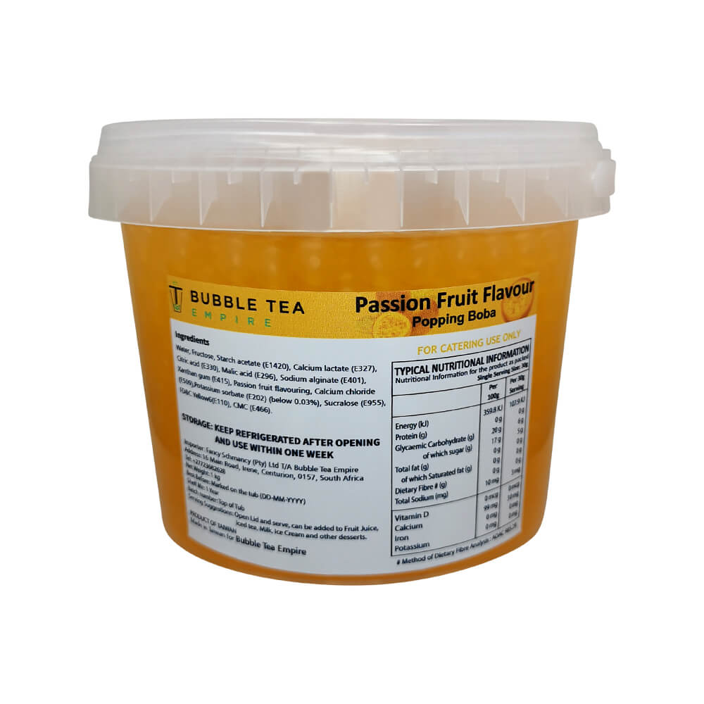 Passion Fruit Popping Boba 1kg