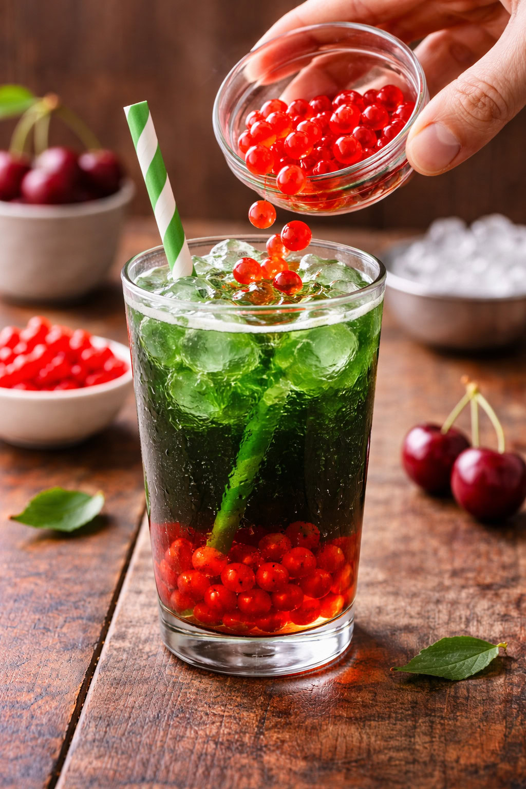 Cherry Popping Boba with Cream Soda Syrup
